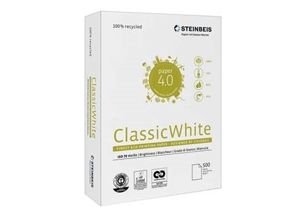 Risma 500 fogli Riciclata Classic White 80g Foto prodotto